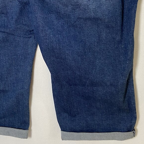 CATO Floral Embroidered Distressed Crop Jeans Sz 28W Blue Denim High Rise NWT - Picture 10 of 16